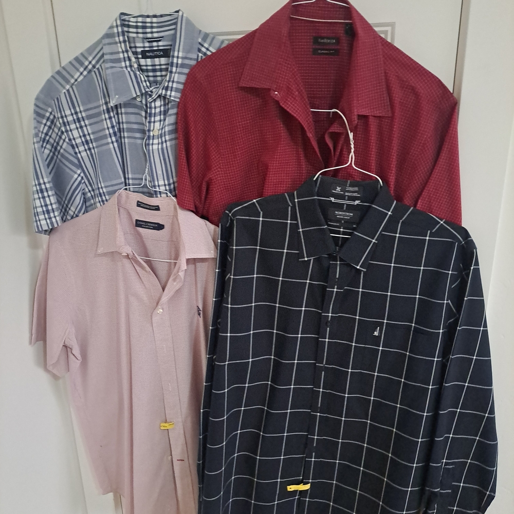 Nordstrom Men's Dress Shirts - Blue, Red, Red Checked, Black